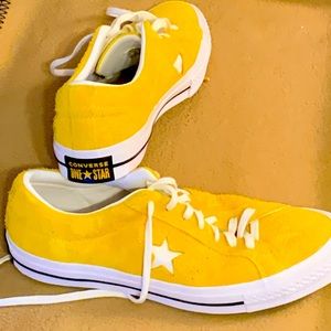 Men’s Yellow Suede Converse Sneakers (New)